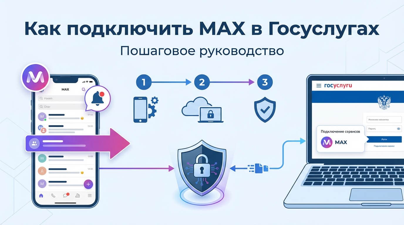 Как подключить MAX в Госуслугах
